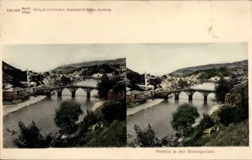 Stereo Ak Bosnien Herzegowina, Panorama, Brücke