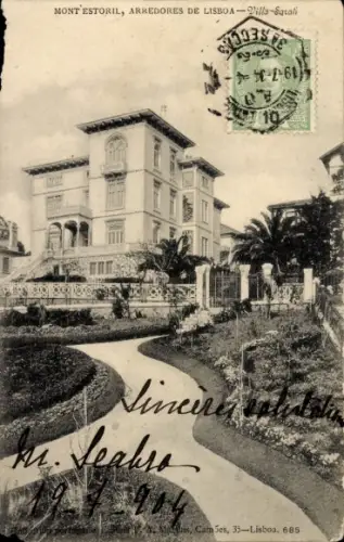 Ak Estoril Cascaes Cascais Portugal, Villa Sarah, Vila António Maria da Costa