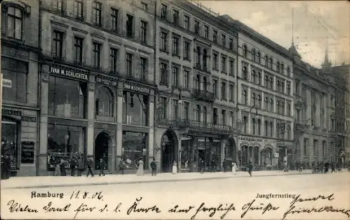 Ak Hamburg Mitte Neustadt, Jungfernstieg, Geschäfte