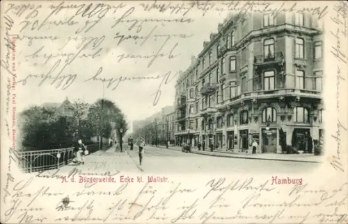 Ak Hamburg Hohenfelde, An der Bürgerweide Ecke kleine Wallstraße