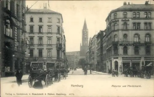 Ak Hamburg Mitte Altstadt, Alstertor und Pferdemarkt