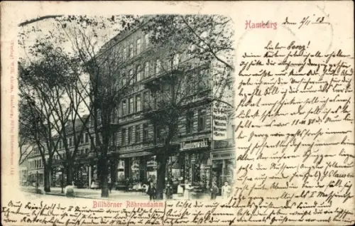 Ak Hamburg Mitte Rothenburgsort, Billhörner Röhrendamm, Geschäfte