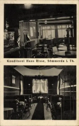 Ak Sömmerda in Thüringen, Konditorei Hans Risse, Sömmerda i. Th., Innenansicht