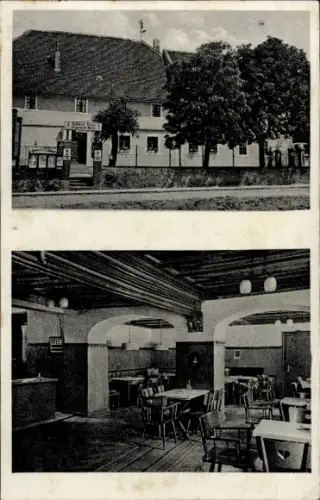 Ak Landsberg im Saalekreis, Gasthof Goldener Löwe, Landsberg bei Halle, Gaststube