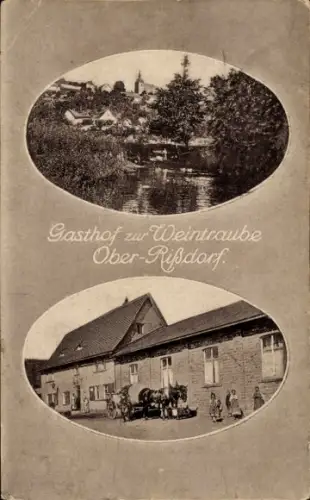 Ak Ober Rißdorf Oberrißdorf Lutherstadt Eisleben, Gasthof zur Weintraube