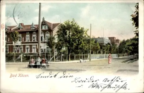 Ak Bad Kösen Naumburg an der Saale, Straßenpartie, Kinder