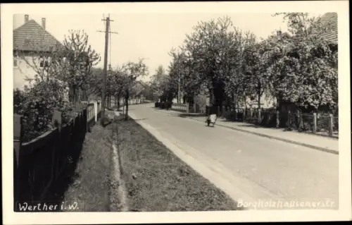 Foto Ak Werther in Westfalen, Borgholzhausener Straße