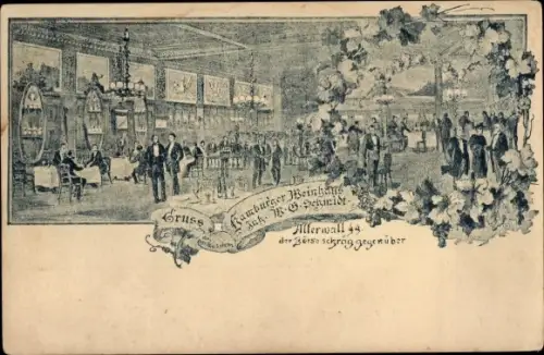 Litho Hamburg, Hamburger Weinhaus, Alter Wall, gegenüber der Börse