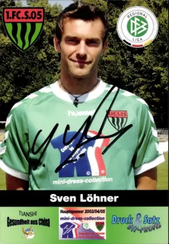 Autogrammkarte Fußballer Sven Löhner, 1. FC Schweinfurt 05, Autogramm