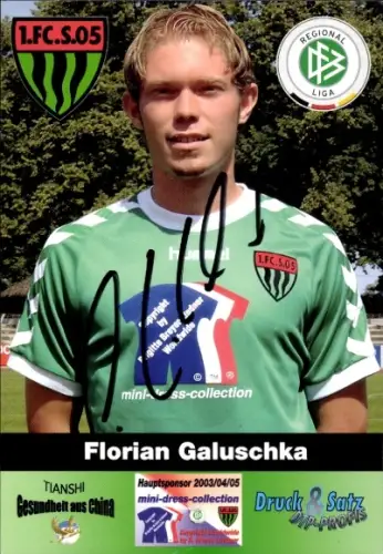 Autogrammkarte Fußballer Florian Galuschka, 1. FC Schweinfurt 05, Autogramm
