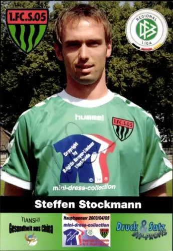 Autogrammkarte Fußballer Steffen Stockmann, 1. FC Schweinfurt 05, Autogramm