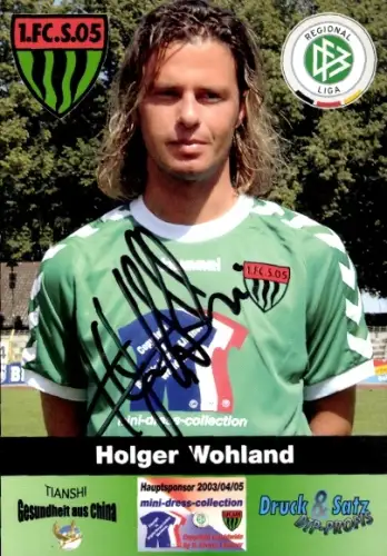 Autogrammkarte Fußballer Holger Wohland, 1. FC Schweinfurt 05, Autogramm