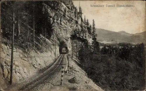 Ak Schönau Niederösterreich, Schönauer Tunnel, Landesbalm