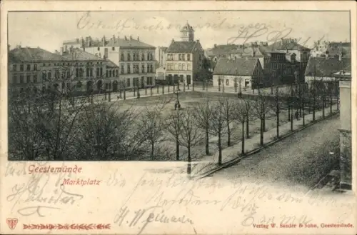 Ak Geestemünde Bremerhaven,  Marktplatz, Verlag W. Sander & Sohn