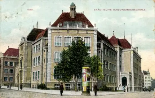 Ak Kiel,  Städtische Handwerkerschule