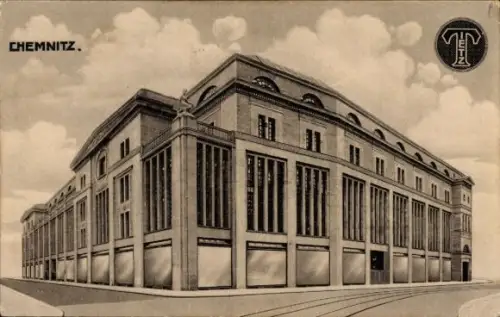 Ak Chemnitz in Sachsen, Neubau H. & C. Tietz, Geschäftshaus, Chemnitz