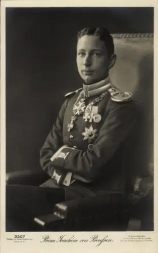 Ak Prinz Joachim von Preußen, Portrait in Uniform