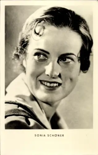 Ak Schauspielerin Sonja Schöner, Portrait