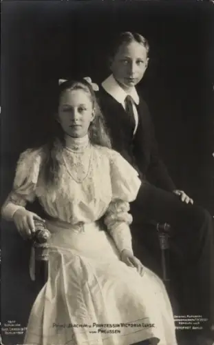 Ak Prinz Joachim von Preußen, Prinzessin Victoria Luise von Preußen, Portrait, Liersch 1517