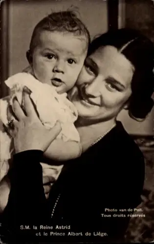 Ak Astrid von Schweden, Königin von Belgien, Prinz Albert