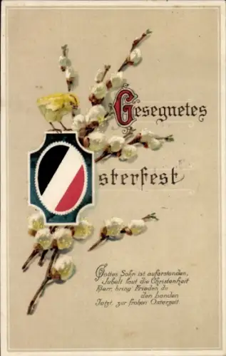 Ak Fröhliche Ostern, Weidenkätzchen