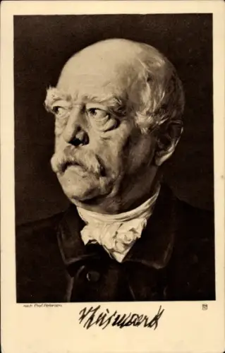 Künstler Ak Petersen, Walter, Fürst Otto von Bismarck, Portrait