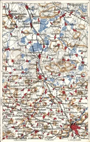 Landkarten Ak Bautzen in der Lausitz, Königswartha, Koblenz, Wittichenau