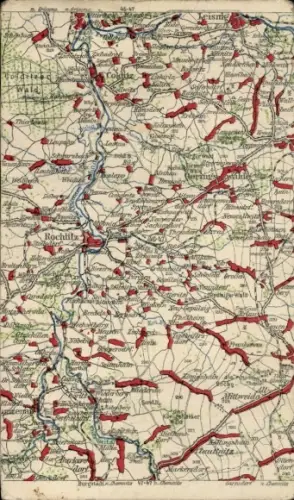 Landkarten Ak Leisnig, Rochlitz, Umgebung