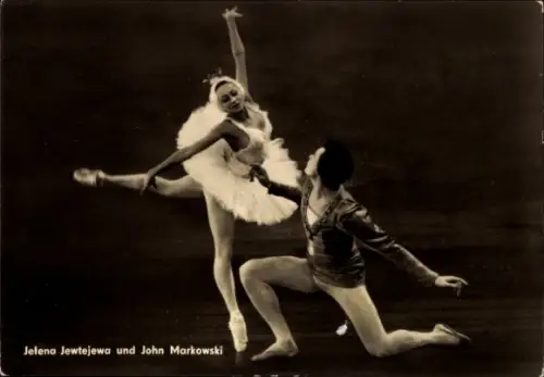 Ak Jelena Jewtejewa und John Markowski, Ballett, Schwanensee, UdSSR