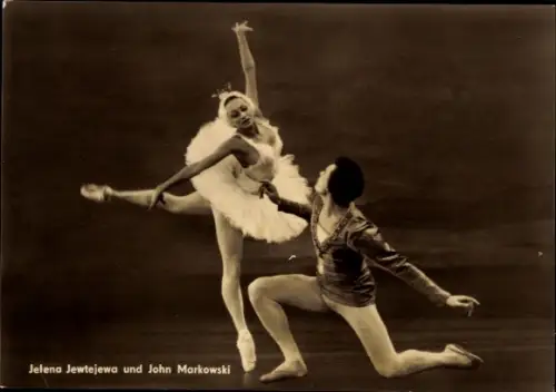 Ak Jelena Jewtejewa und John Markowski, Ballett, Schwanensee, UdSSR