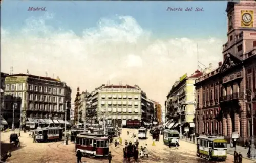 Ak Madrid, España, Puerta del Sol