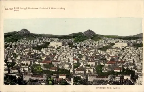 Stereo Ak Athen Griechenland, Gesamtansicht