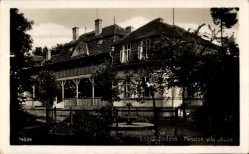 Ak Sadská Mittelböhmen, Pension vila Ruža
