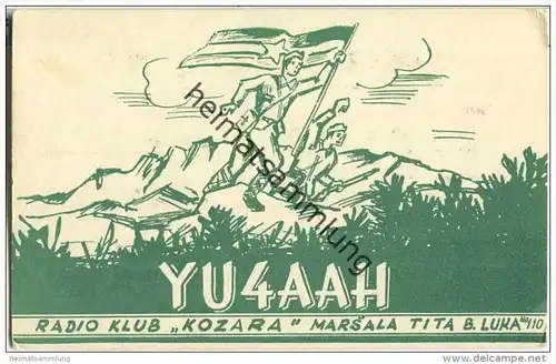 QSL - Funkkarte - YU4AAH - Bosnien-Herzegowina - Marsala Tita Banja Luka - 1961