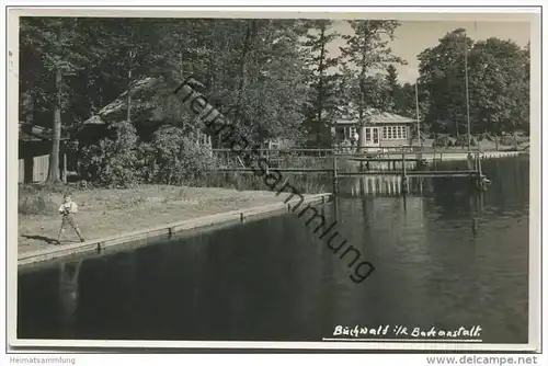 Buchwald im Riesengebirge - Bukowiec - Badeanstalt - Foto-AK 30er Jahre