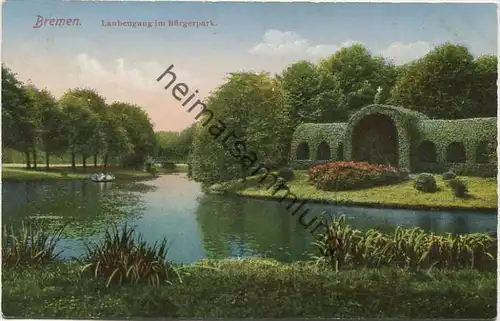 Bremen - Laubengang im Bürgerpark - Verlag von Alb. Rosenthal Bremen