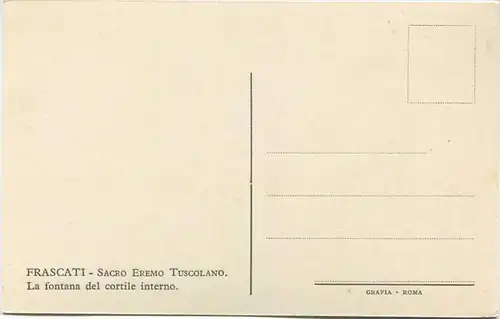 Frascati - Sacro Eremo Tuscolano - La fontana del cortile interno