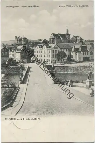 Herborn - Hickegrund - Hotel zum Ritter - Verlag Louis Baumann Herborn - Feldpost gel. 1916