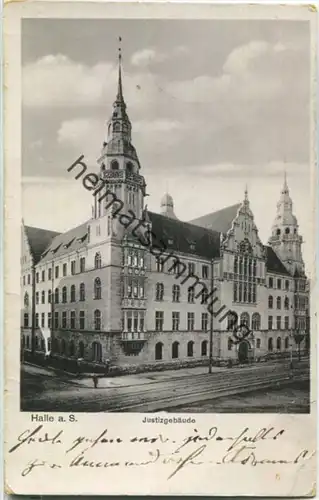 Halle (Saale) - Justizgebäude - Verlag Carl H. Odemar Magdeburg