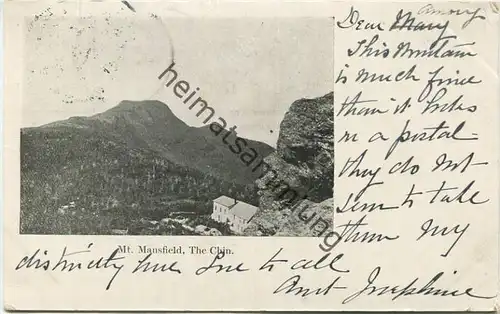Mt. Mansfield - The Chin - Burlington Souvenir gel. 1904
