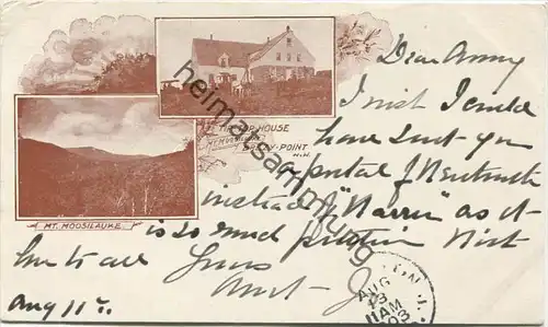 New Hampshire - Mt. Moosilauke - Brezy-Point N. W. - Tip-Top-House - Private Mailing Card gel. 1903