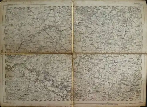 Perleberg - Topographische Karte 57 - 26cm x 36cm - Reymann 's Special-Karte - Entwurf und gezeichnet F. Handtke - Situa