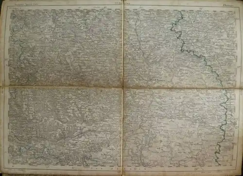 Ellwangen - Topographische Karte 239 - 26cm x 36cm - Reymann 's Special-Karte - Entwurf und gezeichnet F. Handtke - Situ