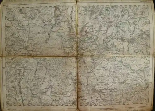 Zehdenick - Topographische Karte 58 - 26cm x 36cm - Reymann 's Special-Karte - Entwurf und gezeichnet F. Handtke - Situa