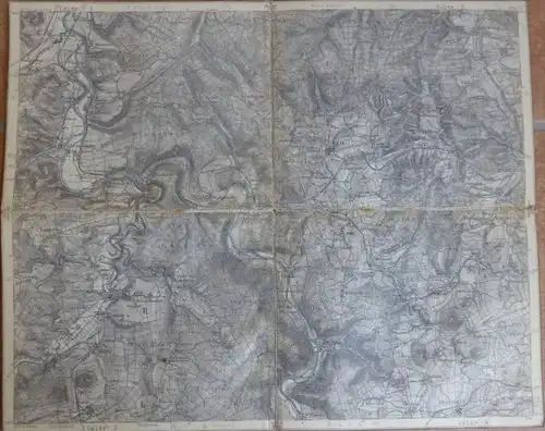 Uslar - Topographische Karte mit leinenverstärkten Falzen 30cm x 36cm