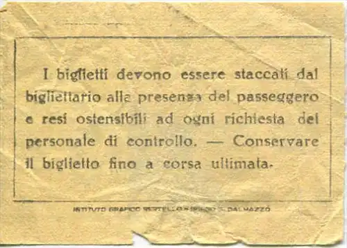 Italen - A.C.N.I.L. - Venezia - Biglietto - Fahrschein - Lire 35 - S. M .Elisabetta
