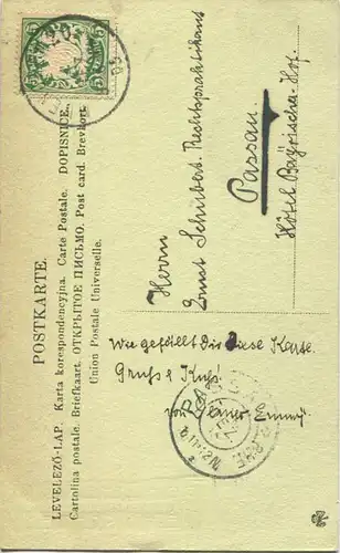 Jugendstil - Art nouveau - Junge Frau mit Tannenbaum gel. 1906