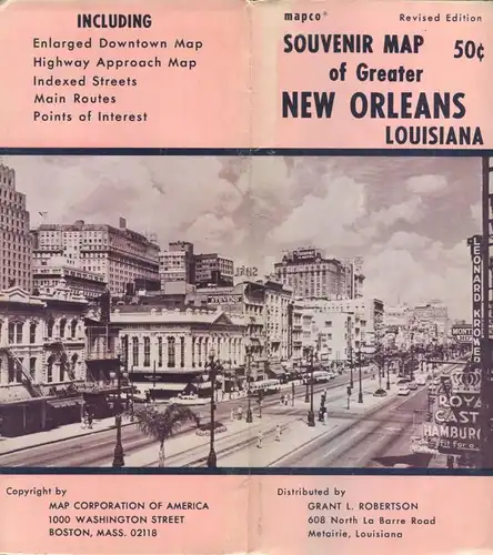 USA - New Orleans Louisiana - Souvenir Map 78cm x 112cm - Stadtplan