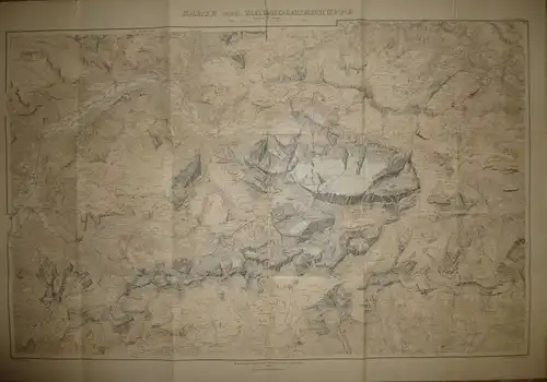 Karte der Marmolatagruppe 1905 - Maßstab 1:25'000 - 65cm x 95cm - Herausgeber Deutscher und österreichischer Alpen Verei