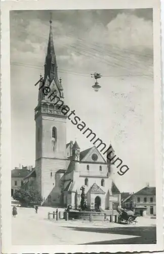 Hustopece - Auspitz - Kirche - Foto-Ansichtskarte
